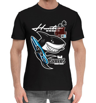 Мужская Хлопковая футболка Sharks