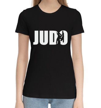 Женская Хлопковая футболка Дзюдо