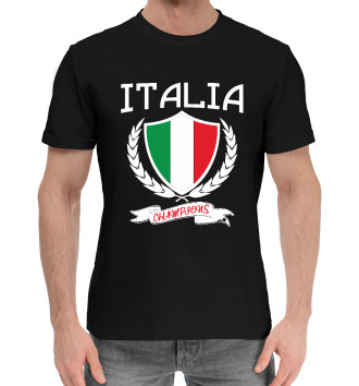 Мужская Хлопковая футболка Italia Champions