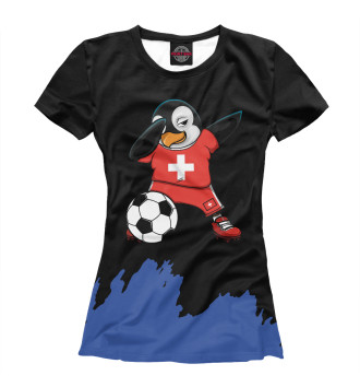 Футболка для девочек Dabbing Penguin Switzerland