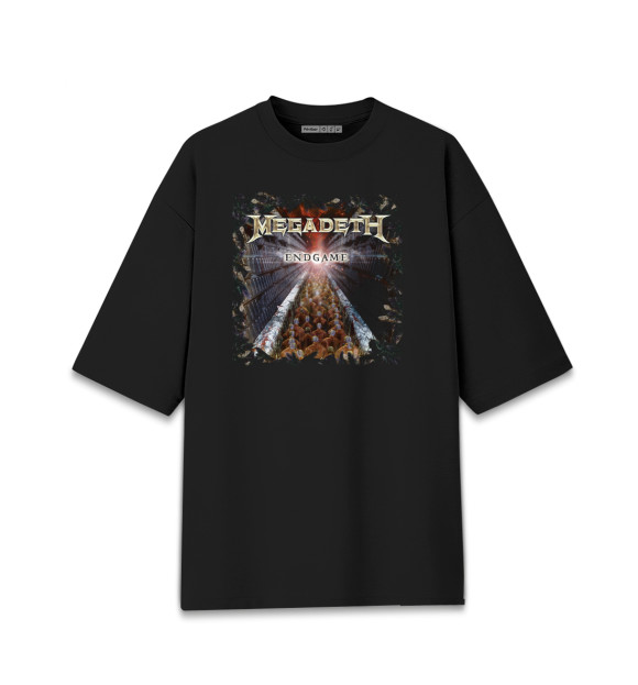 Женская Хлопковая футболка оверсайз Megadeth
