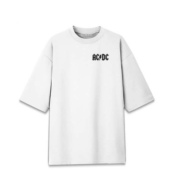 Женская Хлопковая футболка оверсайз AC/DC