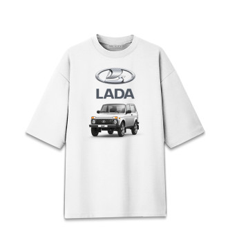 Хлопковая футболка оверсайз Lada