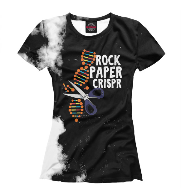 Футболка Rock Paper Crispr DNA для девочек 