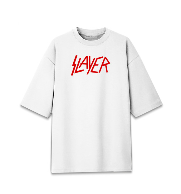 Мужская Хлопковая футболка оверсайз Slayer
