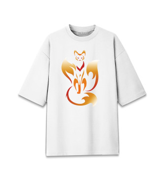 Женская Хлопковая футболка оверсайз Огненный дух