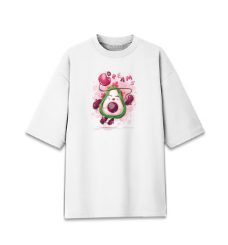 Женская Хлопковая футболка оверсайз Авокадо dream