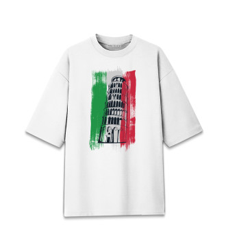 Хлопковая футболка оверсайз Италия