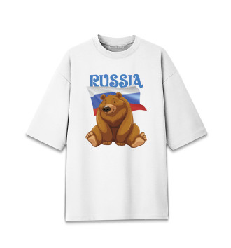 Хлопковая футболка оверсайз Russia