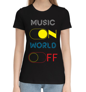 Хлопковая футболка Music