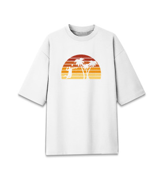 Мужская Хлопковая футболка оверсайз Beach Volleyball