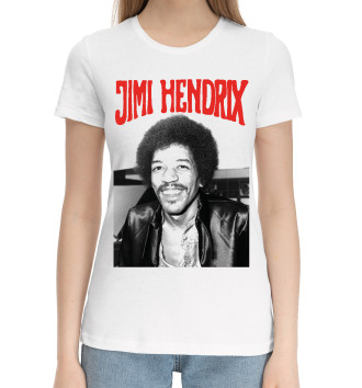 Женская Хлопковая футболка Jimi hendrix