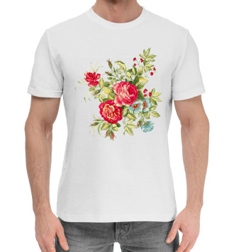 Хлопковая футболка Садовые цветы