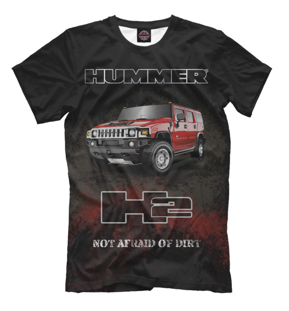Футболка Hummer H2 на черном для мальчиков 