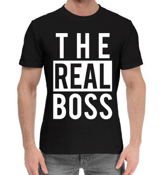 Мужская Хлопковая футболка The real boss