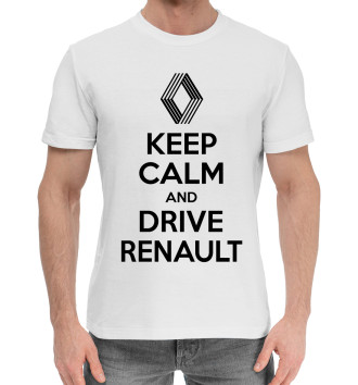 Мужская Хлопковая футболка Будь спок и води Renault