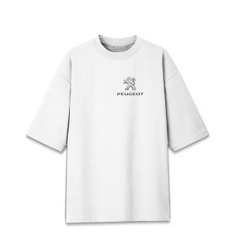 Мужская Хлопковая футболка оверсайз Peugeot | Пежо