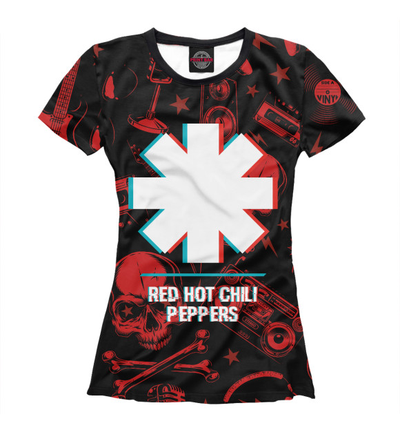Футболка Red Hot Chili Peppers Rock Glitch для девочек 