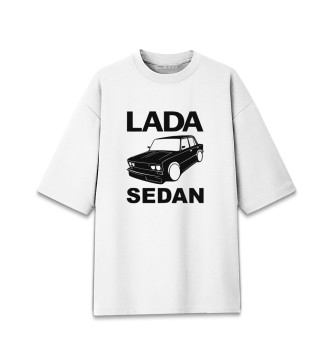 Хлопковая футболка оверсайз LADA