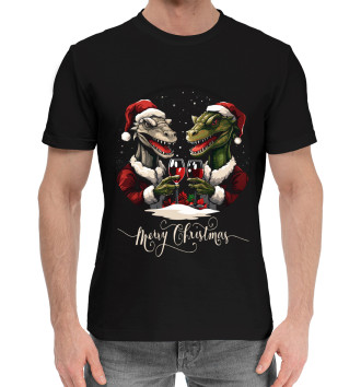 Мужская Хлопковая футболка Merry Christmas