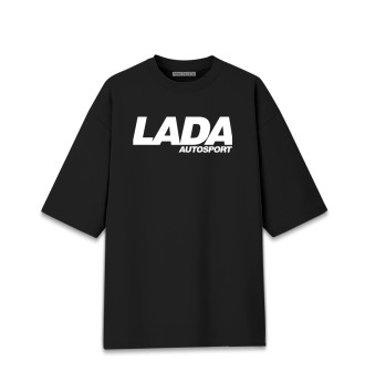 Женская Хлопковая футболка оверсайз Lada Autosport