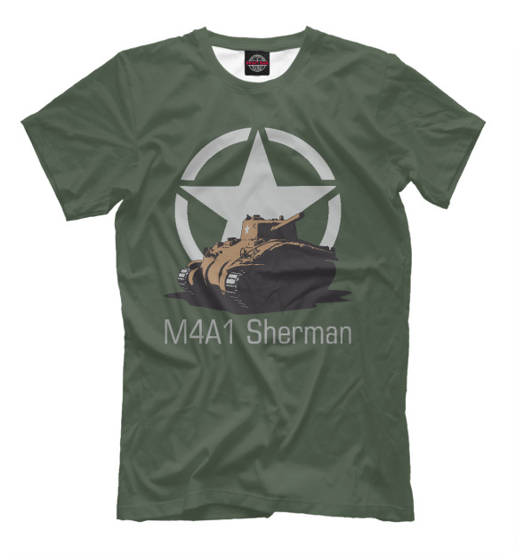 Футболка Средний танк M4A1 Sherman для мальчиков 