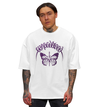 Хлопковая футболка оверсайз Cursed Blood. Butterfly