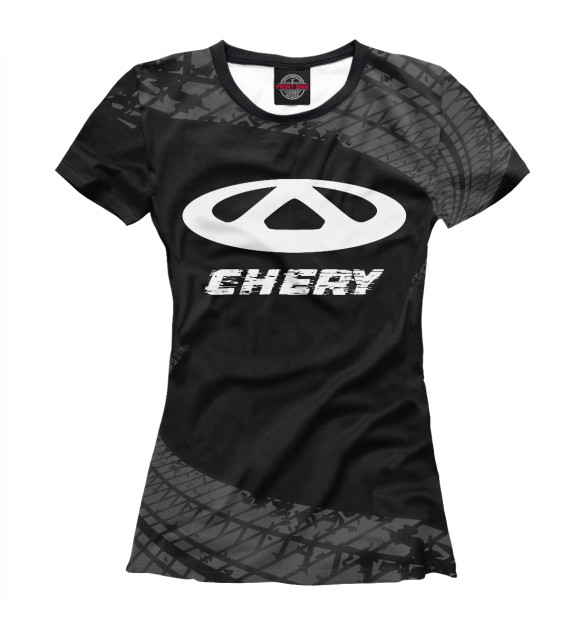 Футболка Chery Speed Tires на темном Шины для девочек 
