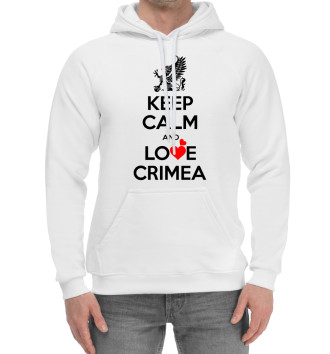 Мужской Хлопковый худи Будь спок и люби Крым