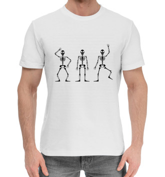 Мужская Хлопковая футболка Скелеты