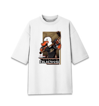 Женская Хлопковая футболка оверсайз Anaheim Ducks