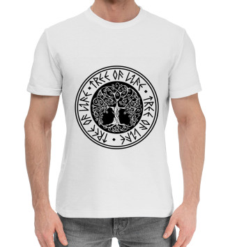 Мужская Хлопковая футболка Славянское древо жизни