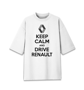 Женская Хлопковая футболка оверсайз Будь спок и води Renault