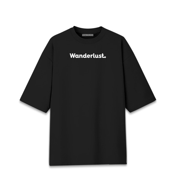 Мужская Хлопковая футболка оверсайз Wanderlust