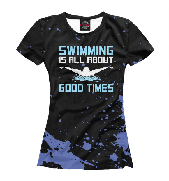 Футболка Swimming Is All About Good для девочек 