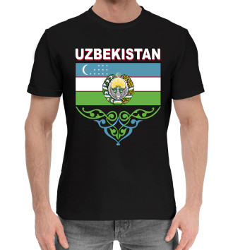 Мужская Хлопковая футболка Узбекистан