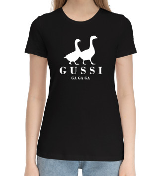 Хлопковая футболка GUSSI (Гусси)