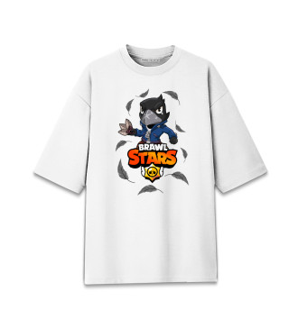 Мужская Хлопковая футболка оверсайз Brawl Stars Crow