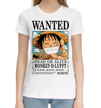 Женская Хлопковая футболка One Piece