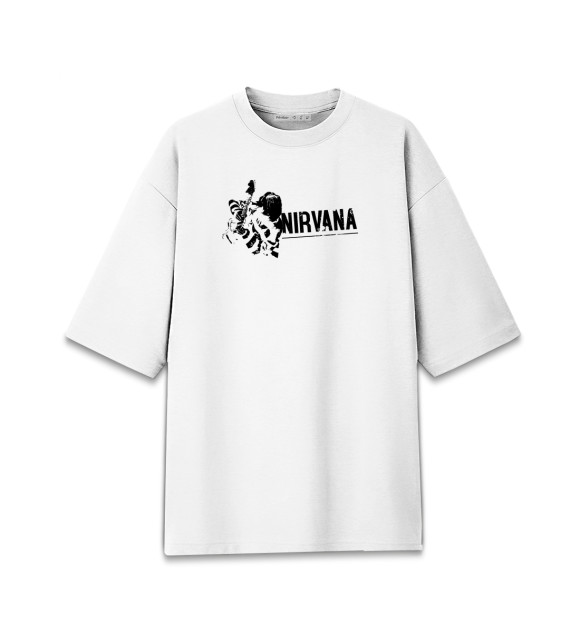 Женская Хлопковая футболка оверсайз Nirvana