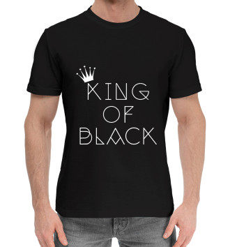Мужская Хлопковая футболка King of black