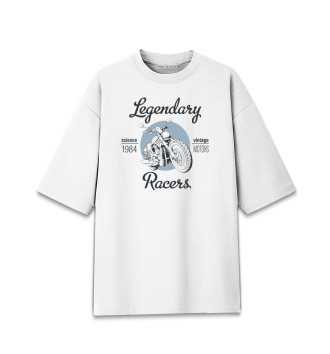 Хлопковая футболка оверсайз Legendary racers