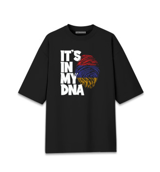 Хлопковая футболка оверсайз ДНК - Армения