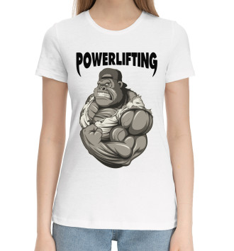Женская Хлопковая футболка Powerlifting