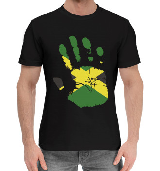 Мужская Хлопковая футболка Рука Ямайки