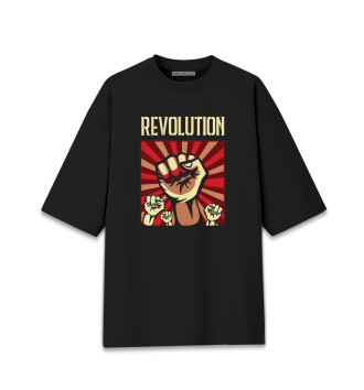 Хлопковая футболка оверсайз Революция