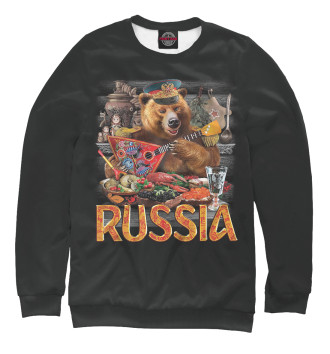 Женский Свитшот RUSSIA (Русский Медведь)