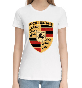 Женская Хлопковая футболка Porsche