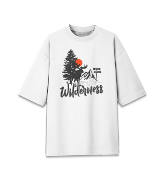 Хлопковая футболка оверсайз Wilderness