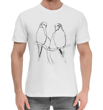 Хлопковая футболка Попугайчики